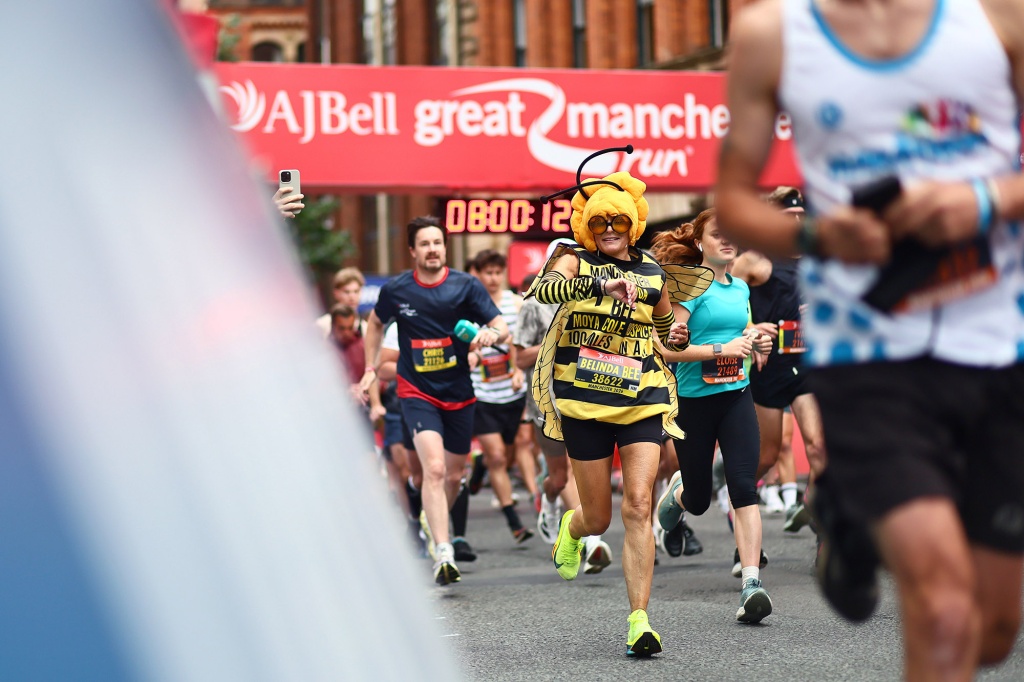 Runners take part in the Great Manchester Run 2026