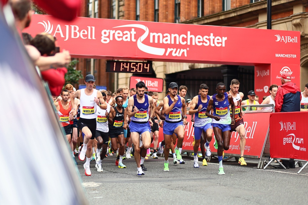Runners take part in the Great Manchester Run 2026