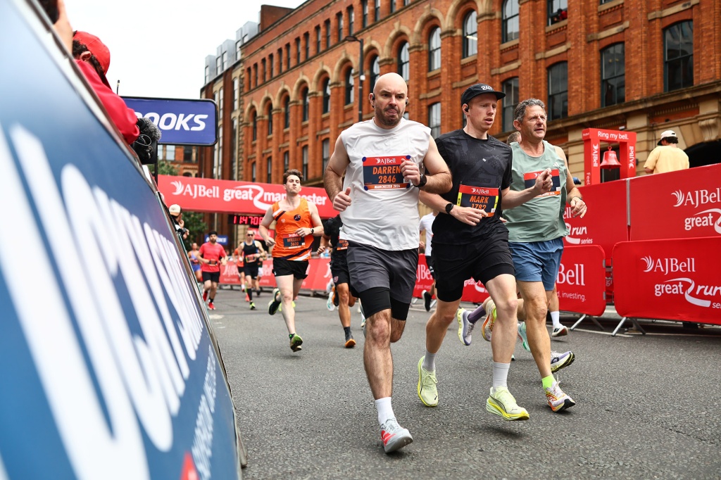 Runners take part in the Great Manchester Run 2026