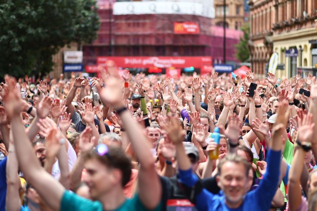 Runners take part in the Great Manchester Run 2026