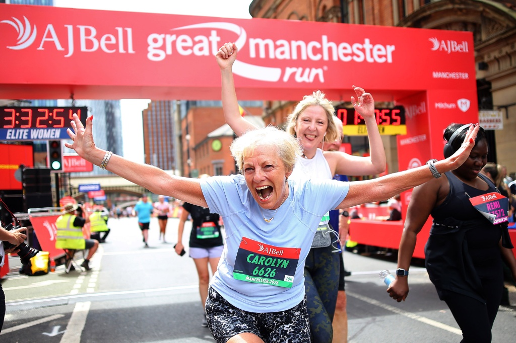 Runners take part in the Great Manchester Run 2026