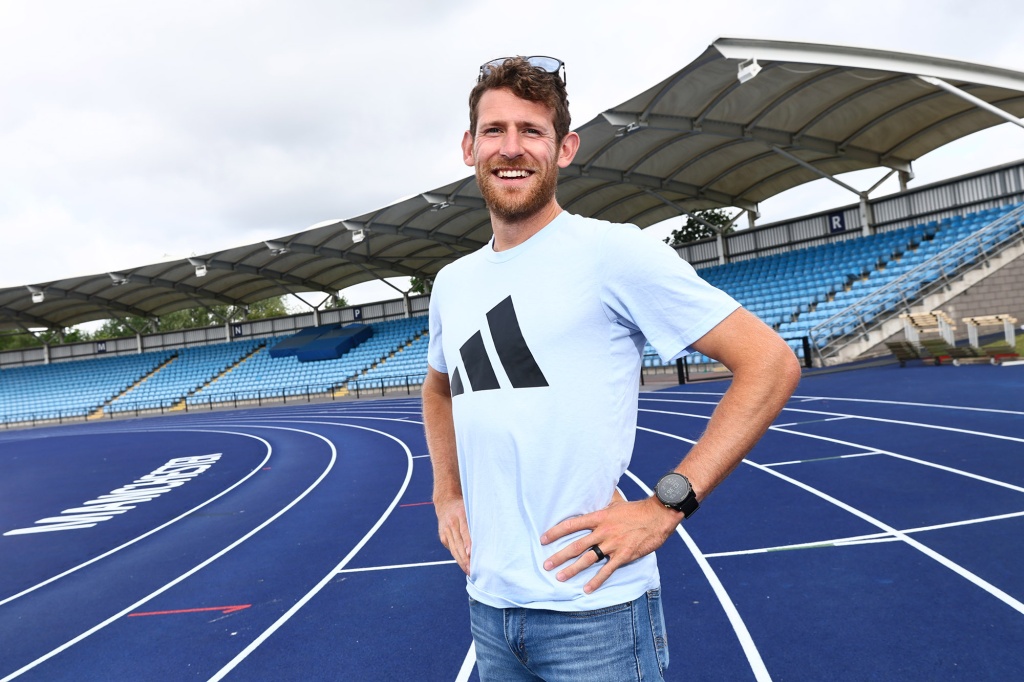Athletes pose during the press launch event for the Great Manchester Run 2026