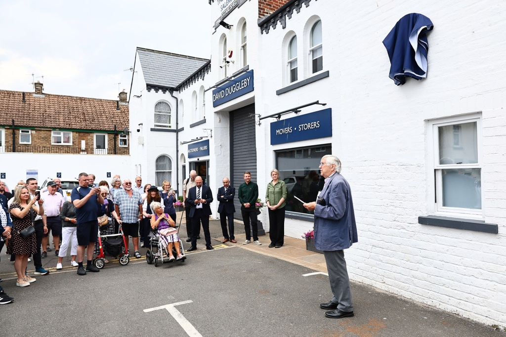 Bill Nicholson plaque unveiling ceremony, Scarborough
