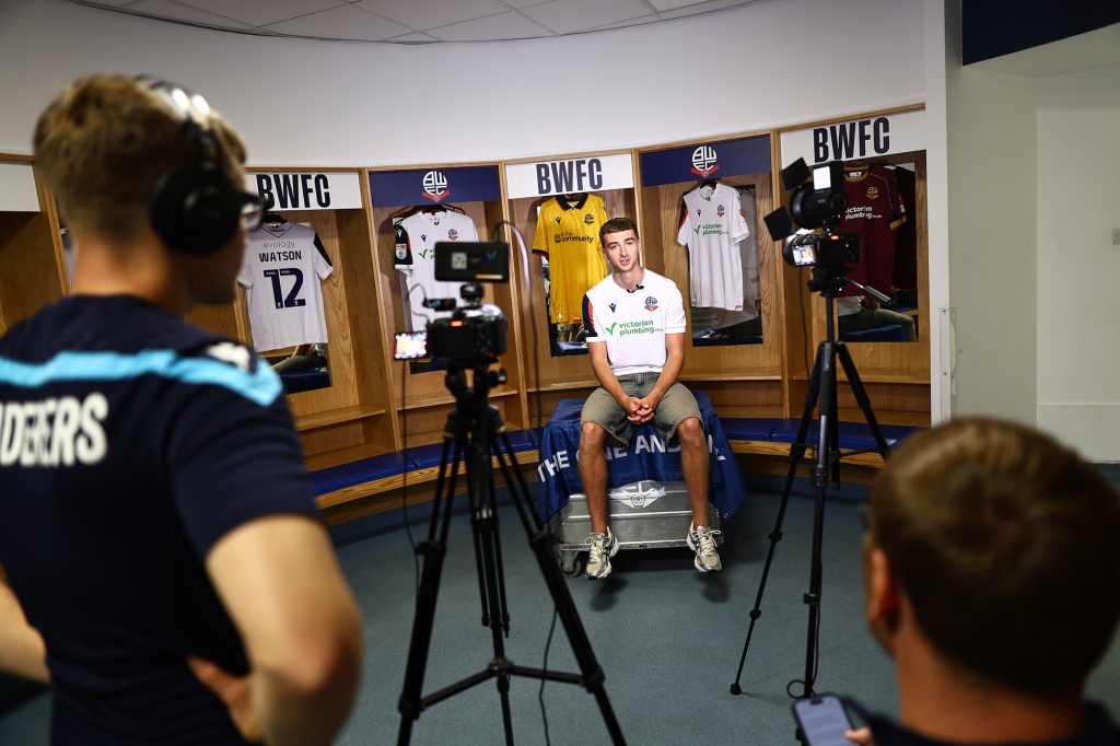 Lewis Brunt Bolton Wanderers signing photography