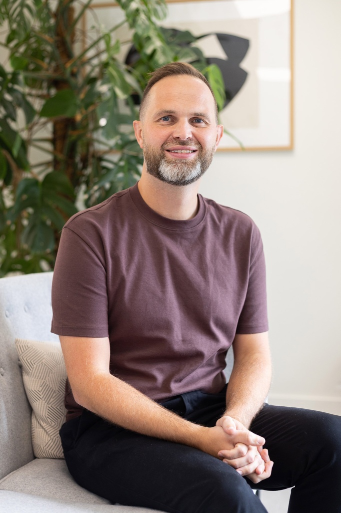 Professional business headshot taken in a Sheffield office